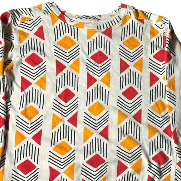 Ali & Ayo Tribal Geometric Bohemian Orange, Red, and Mustard XS  Sweatshirt - Picture 1 of 4